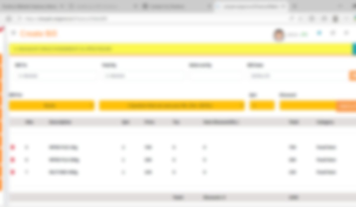 Healthcare Billing Screen